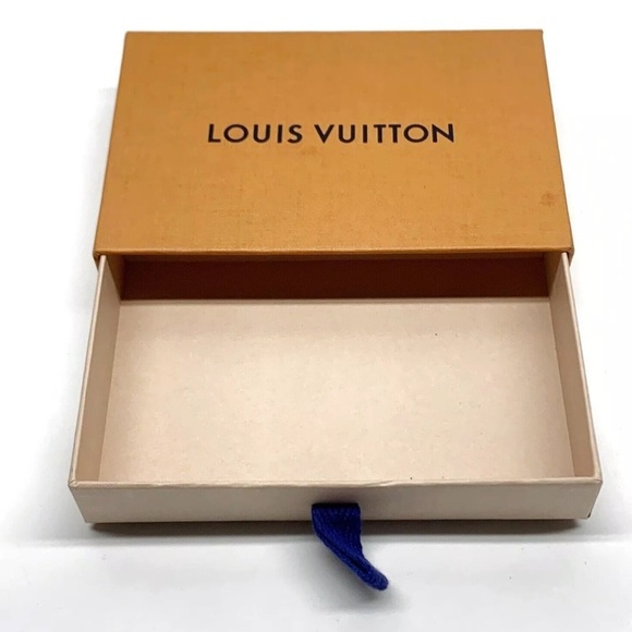 Louis Vuitton LV Gift Box 5.5"x 3.5” x 1" Orange Slide Out Blue Print "E… - Picture 3 of 4